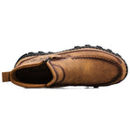 (⏰NOW ON: 70% OFF Sale! 🔥)Men's Premium Motorcycle Boots – Hand-Stitched Genuine Leather, USMCA Recommended - Wide Toe, Waterproof, Anti-Slip, Anti-Sprain, Ortho Support, Suitable for Riding, Work, Driving, Hiking