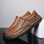 Men’s Handmade Leather Loafers – Arch Support, Wide Toe Box, Slip-On Comfort & Non-Slip Sole for Everyday Wear