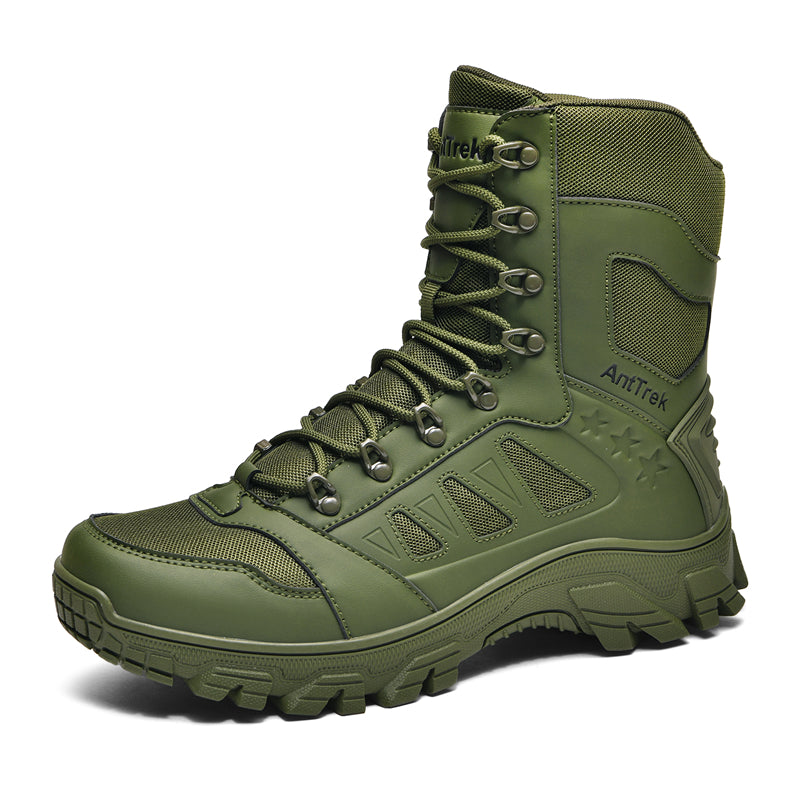 Men's Orthopedic Walking Boots - Built-In Arch Support; Waterproof Leather Upper; Wide Toe; Non-Slip; Ankle Support; Scratch&Smash&Puncture Resistant; Comfortable Hiking Boots