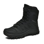 Men's Orthopedic Walking Boots - Built-In Arch Support; Waterproof Leather Upper; Wide Toe; Non-Slip; Ankle Support; Scratch&Smash&Puncture Resistant; Comfortable Hiking Boots