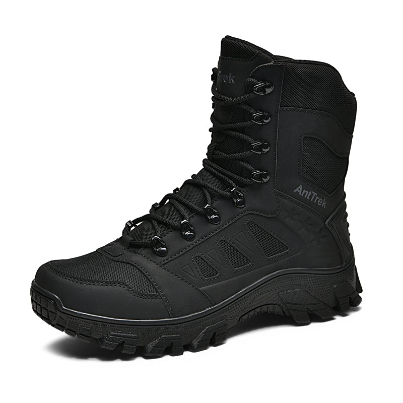 Men's Orthopedic Walking Boots - Built-In Arch Support; Waterproof Leather Upper; Wide Toe; Non-Slip; Ankle Support; Scratch&Smash&Puncture Resistant; Comfortable Hiking Boots