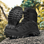 Men's Orthopedic Walking Boots - Built-In Arch Support; Waterproof Leather Upper; Wide Toe; Non-Slip; Ankle Support; Scratch&Smash&Puncture Resistant; Comfortable Hiking Boots
