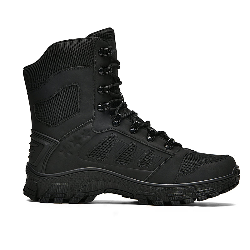 Men's Orthopedic Walking Boots - Built-In Arch Support; Waterproof Leather Upper; Wide Toe; Non-Slip; Ankle Support; Scratch&Smash&Puncture Resistant; Comfortable Hiking Boots
