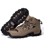 Men's Orthopedic Walking Boots - Built-In Arch Support; Ankle Support; Waterproof Leather Upper; Wide Toe; Non-Slip; Anti-Wear; Comfortable Hiking Boots