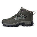 Men's Orthopedic Walking Boots - Built-In Arch Support; Ankle Support; Waterproof Leather Upper; Wide Toe; Non-Slip; Anti-Wear; Comfortable Hiking Boots
