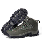 Men's Orthopedic Walking Boots - Built-In Arch Support; Ankle Support; Waterproof Leather Upper; Wide Toe; Non-Slip; Anti-Wear; Comfortable Hiking Boots