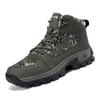 Men's Orthopedic Walking Boots - Built-In Arch Support; Ankle Support; Waterproof Leather Upper; Wide Toe; Non-Slip; Anti-Wear; Comfortable Hiking Boots