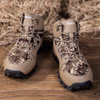 Men's Orthopedic Walking Boots - Built-In Arch Support; Ankle Support; Waterproof Leather Upper; Wide Toe; Non-Slip; Anti-Wear; Comfortable Hiking Boots