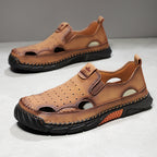 Men's Orthopedic Walking Shoes - Built-In Arch Support; Premium Leather Upper; Wide Toe; Non-Slip; Comfortable Work Shoes