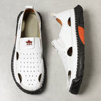 Men's Orthopedic Walking Shoes - Built-In Arch Support; Premium Leather Upper; Wide Toe; Non-Slip; Comfortable Work Shoes
