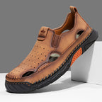Men's Orthopedic Walking Shoes - Built-In Arch Support; Premium Leather Upper; Wide Toe; Non-Slip; Comfortable Work Shoes