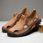Men's Orthopedic Walking Shoes - Built-In Arch Support; Premium Leather Upper; Wide Toe; Non-Slip; Comfortable Work Shoes