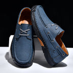 Men's Orthopedic Slip-Ons | Hand-Stitched Leather | 18mm Arch Support | 4E Wide Fit