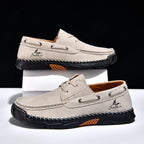 Men's Orthopedic Slip-Ons | Hand-Stitched Leather | 18mm Arch Support | 4E Wide Fit