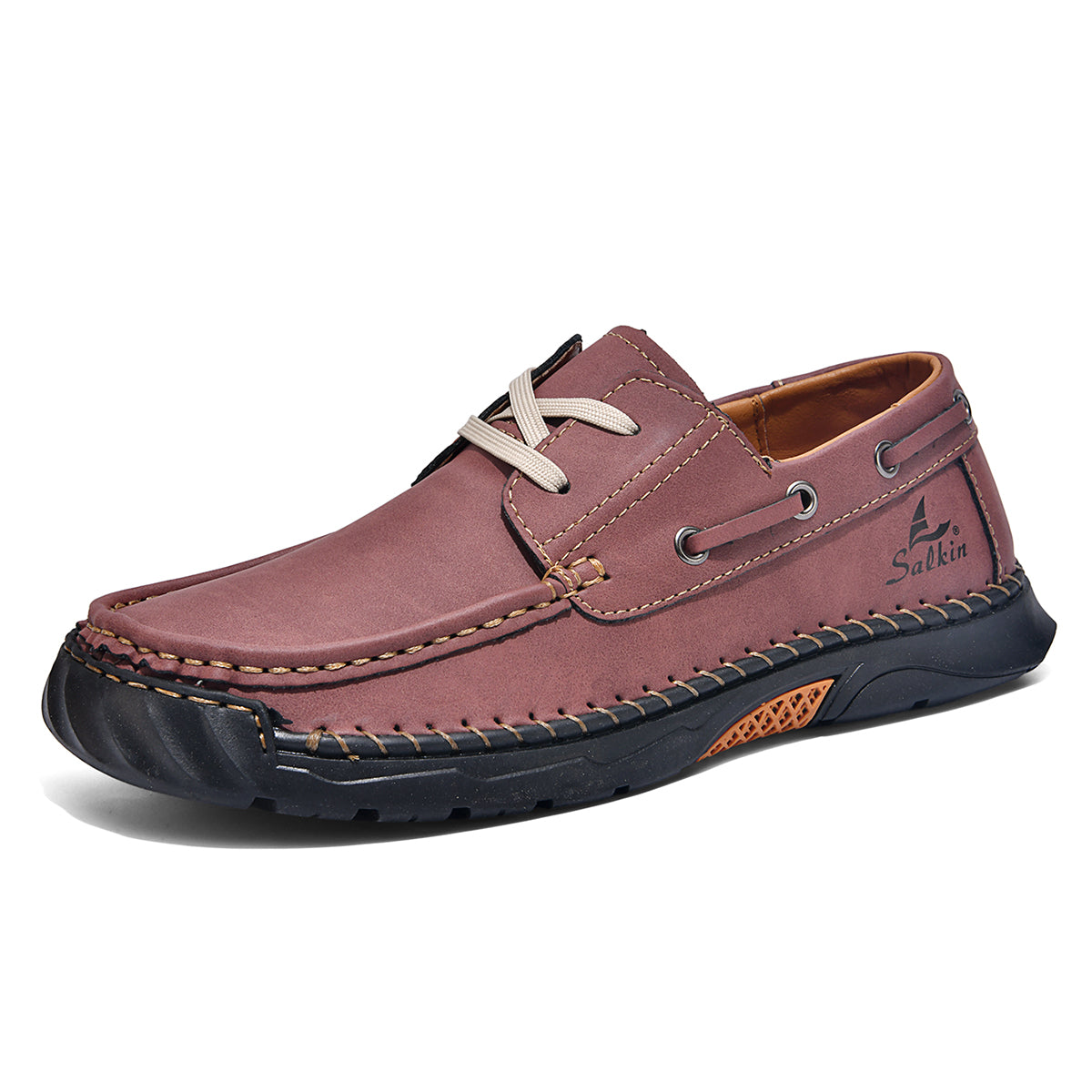 Men's Orthopedic Slip-Ons | Hand-Stitched Leather | 18mm Arch Support | 4E Wide Fit