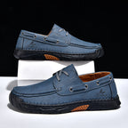 Men's Orthopedic Slip-Ons | Hand-Stitched Leather | 18mm Arch Support | 4E Wide Fit
