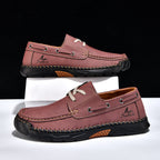 Men's Orthopedic Slip-Ons | Hand-Stitched Leather | 18mm Arch Support | 4E Wide Fit