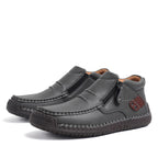 ⏰Limited Time Sale 70% OFF-Men’s Handmade Premium Leather Slip-On Driving Boots – Wide Toe, Arch Support, Waterproof, Pressure Relief, Non-Slip Sole for Casual, Travel & Outdoor
