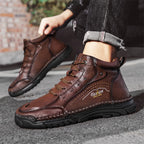 ⏰Limited-Time 70% OFF – Men’s Handmade Orthopedic Leather Boots – Wide Toe Box, Waterproof, Arch Support & Pressure Relief