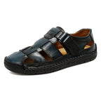 (⏰LAST DAY! 55% OFF 🔥) Men's Orthopedic Leather Fisherman Sandals | Breathable Closed-Toe Adjustable Outdoor Summer Comfort & Pain Relief
