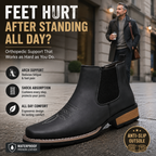Men's Slip On Chelsea Ankle Boot - Slip-On, Waterproof, Maximum Support, Wide Toe Box with Arch Support