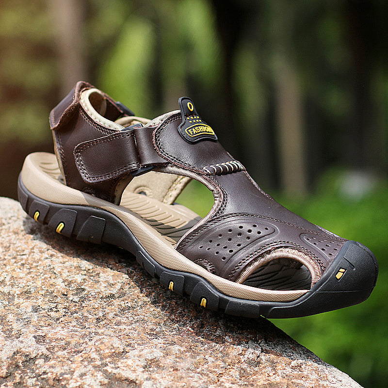 (👨‍⚕️Effect: Relieves Foot Pain) Men's Orthopedic Support Non-slip Sport Sandals Lightweight Trail Hiking Leather Sandals