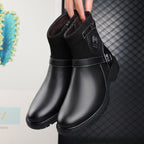 Men’s Orthopedic Motorcycle Handmade Boot–Pressure Relief, Waterproof, Slip-Resistant, Wide Toe, Arch&Ankle Support