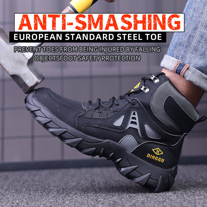 Men’s Steel Toe Orthotic Work Boots – Puncture-Resistant, Waterproof, Non-Slip, All-Day Comfort
