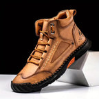 (🎁#2 Best Seller) Men's Handmade Leather Boots Waterproof Arch Support Spacious Toe Box