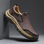 Men’s Handmade Leather Work Shoes – Arch Support, Wide Toe Box, Breathable Lining, Lightweight Protective & Slip-Resistant for Outdoor Work