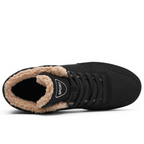 Men’s Warm Waterproof Orthotic Winter Boots, Arch Support, Non-Slip Sole, Lightweight Insulated Boots for All-Day Wear
