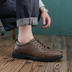 Men’s Handcrafted Leather Business Shoes – Arch Support, Height Increasing & Wide Toe Box