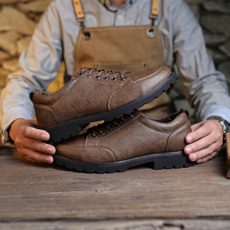 Men’s Handcrafted Leather Business Shoes – Arch Support, Height Increasing & Wide Toe Box