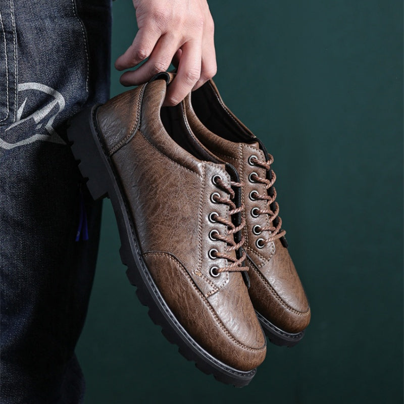 Men’s Handcrafted Leather Business Shoes – Arch Support, Height Increasing & Wide Toe Box