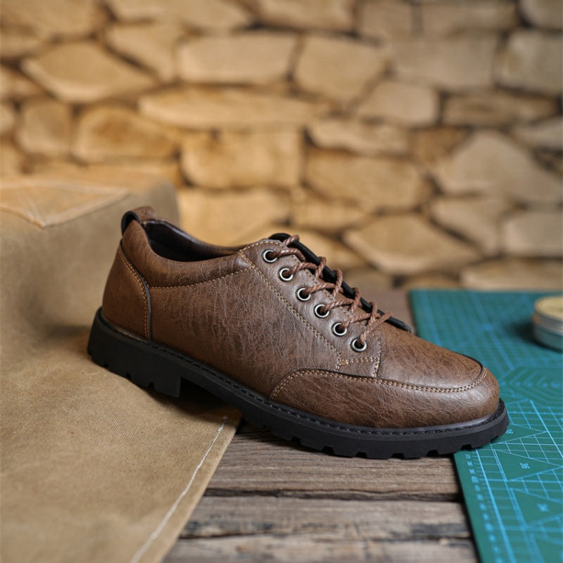 Men’s Handcrafted Leather Business Shoes – Arch Support, Height Increasing & Wide Toe Box