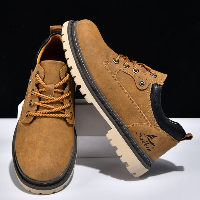 Men’s Durable Orthopedic  Leather Hiking Shoes – Waterproof, Slip-Resistant, Arch Support, Comfortable for All-Day Wear
