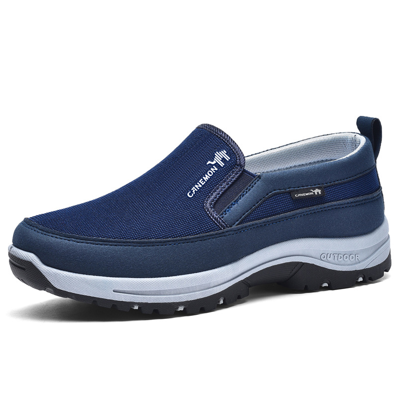 (🔥 70% OFF Sale) Men's Slip-On Walking Shoes with Lightweight Cushioned Sole - Waterproof Mesh, Anti-Slip, Wide Toe, Arch Support
