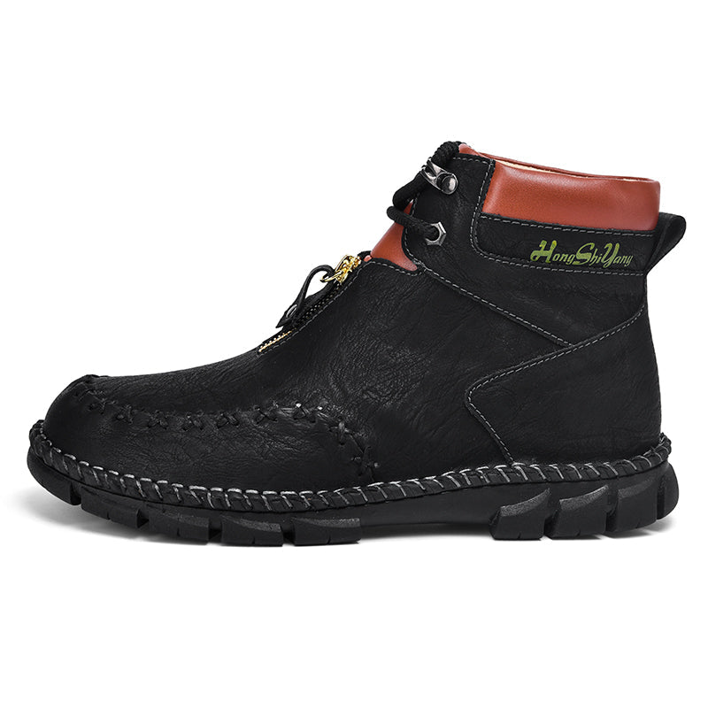 (⏰ Limited Time Sale 70% OFF 🔥) Men’s Premium Leather Work & Outdoor Boots – Full-Grain Embossed Leather, Slip-Resistant Rubber Outsole, Abrasion-Proof, Lightweight Flex, All-Day Comfort