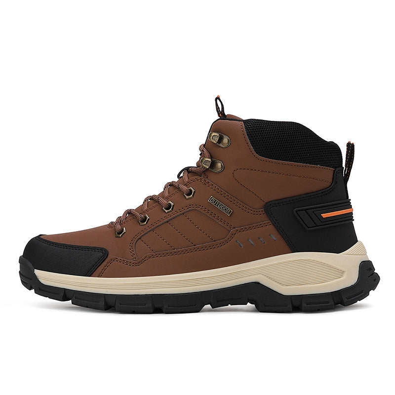 (⏰ Limited Time Sale 70% OFF 🔥) Men’s Premium Leather Hand Stitched Full-Grain Leather Boots Motorcycle Boots Work Boots Hiking Boots – Waterproof, Cut-Resistant, Anti-Slip Sole, Shock-Absorbing Arch Support, All-Day Comfort