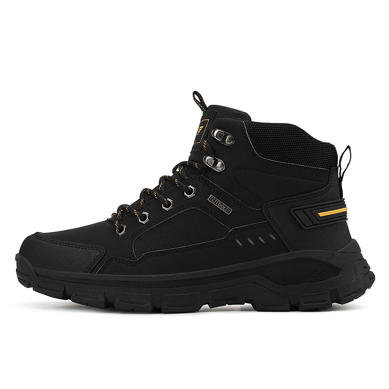 (⏰ Limited Time Sale 70% OFF 🔥) Men’s Premium Leather Hand Stitched Full-Grain Leather Boots Motorcycle Boots Work Boots Hiking Boots – Waterproof, Cut-Resistant, Anti-Slip Sole, Shock-Absorbing Arch Support, All-Day Comfort
