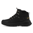 (⏰ Limited Time Sale 70% OFF 🔥) Men’s Premium Leather Hand Stitched Full-Grain Leather Boots Motorcycle Boots Work Boots Hiking Boots – Waterproof, Cut-Resistant, Anti-Slip Sole, Shock-Absorbing Arch Support, All-Day Comfort