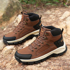 (⏰ Limited Time Sale 70% OFF 🔥) Men’s Premium Leather Hand Stitched Full-Grain Leather Boots Motorcycle Boots Work Boots Hiking Boots – Waterproof, Cut-Resistant, Anti-Slip Sole, Shock-Absorbing Arch Support, All-Day Comfort