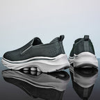 Men‘s’ Slip-On Running Walking Shoes - Zero Laces Comfort, Non-Slip Traction & Cushioned Support