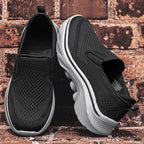 Men‘s’ Slip-On Running Walking Shoes - Zero Laces Comfort, Non-Slip Traction & Cushioned Support