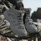 (🔥Last Day Promotion 70% OFF 🎁) Men’s Leather Hiking and Work Boots, Waterproof Lightweight Orthopedic Comfort, Slip Resistant Anti Puncture, Shock Absorbing Arch and Ankle Support, for Wet Trails Construction and Long Walks