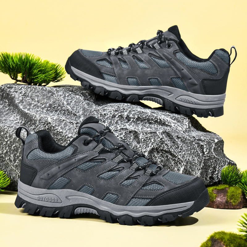 Men's Outdoor Hiking Work Boots - Slip-Resistant & Abrasion-Proof for Mountain/Construction