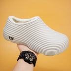 Unisex Fall/Winter Warm EVA Slip-On Clogs – Comfortable Pain-Relief Shoes with Arch Support, Waterproof & Non-Slip, Cozy Sherpa Lining for Indoor & Home Casual Wear