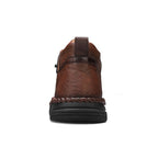 Mens Casual Leather Shoes Ankle Chukka Boots Slip On Lightweight Loafers Mid top Walking Driving Shoes for Male