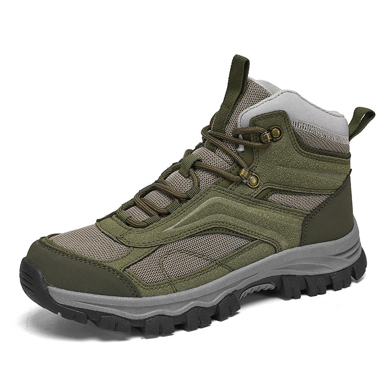 Men's Waterproof Hiking Boots - Breathable Quick-Dry Upper,Mountain Trekking & Outdoor Adventures | All-Terrain Grip & Abrasion-Proof