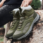 Men's Waterproof Hiking Boots - Breathable Quick-Dry Upper,Mountain Trekking & Outdoor Adventures | All-Terrain Grip & Abrasion-Proof